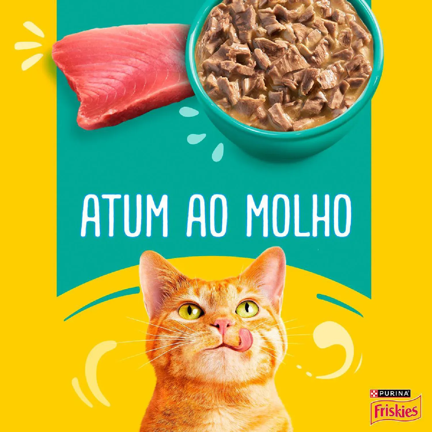 Ração Úmida Friskies Gatos Adultos Atum ao Molho